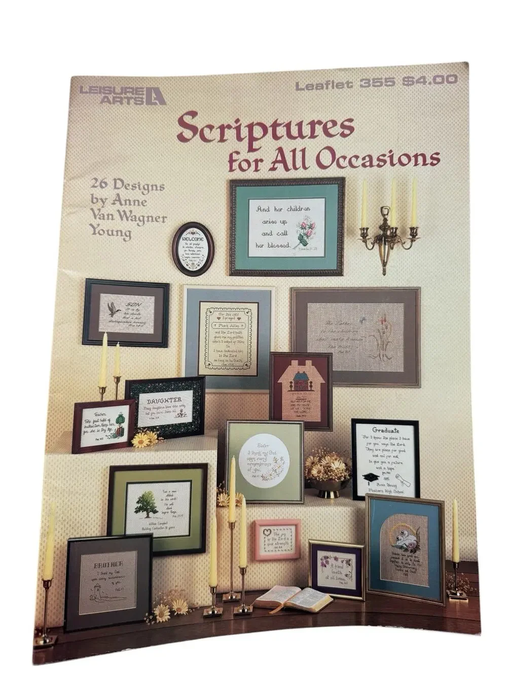 Vintage Scriptures for All Occasions Cross Stitch Design Booklet 355 26 patterns